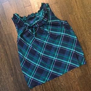 Talbots Plaid Sleeveless Blouse